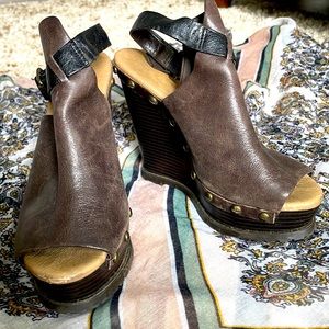 Leather Wedges, Jessica Simpson, 7.5